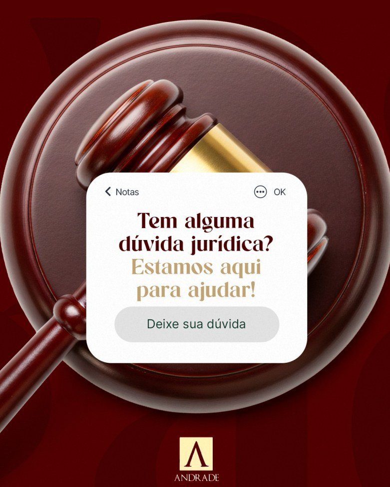 Arte de post para o escritório Andrade Advogados criada pela Criie Mais