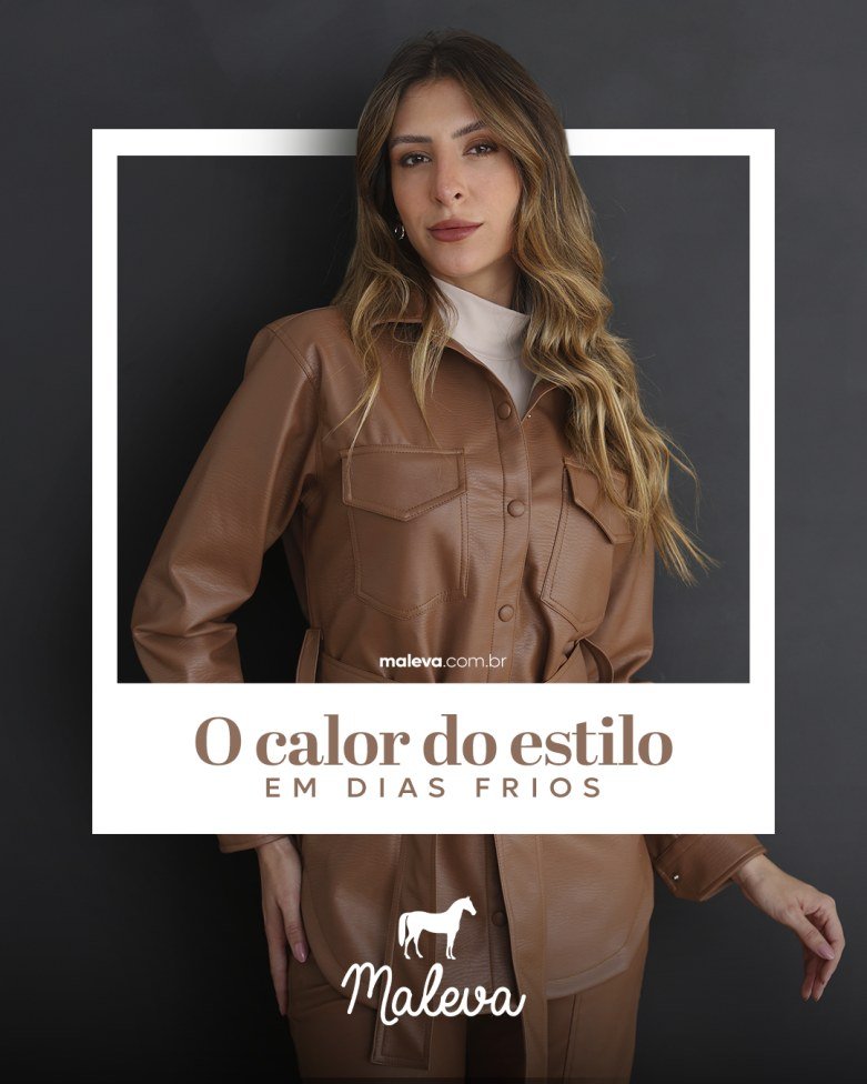 Arte de campanha de inverno da marca Maleva criada pela Criie Mais
